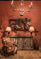 Trio of Horses Wall Sculpture in Sitting Area - Your Western Decor