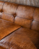 Tucker Distressed Leather Sofa - American Made Furniture - Your Western Decor