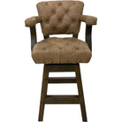 Tufted leather bar stool front - Your Western Decor
