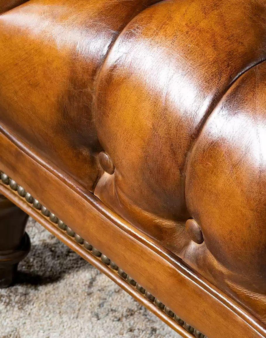 American made Tufted Leather Lounge Chair - Your Western Decor