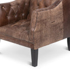 Tufted Distressed Leather Club Chair - Your Western Decor