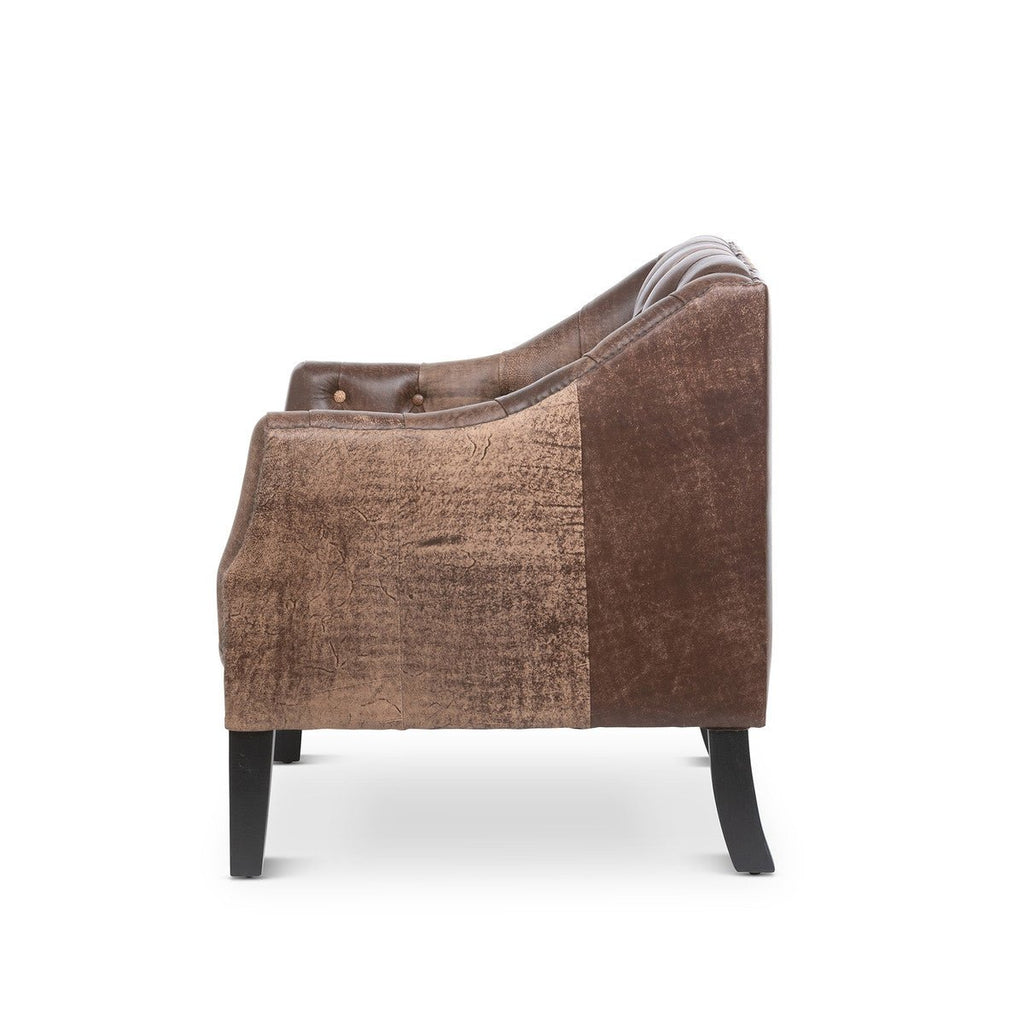 Tufted Distressed Leather Club Chair - Your Western Decor