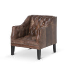 Tufted Distressed Leather Club Chair 