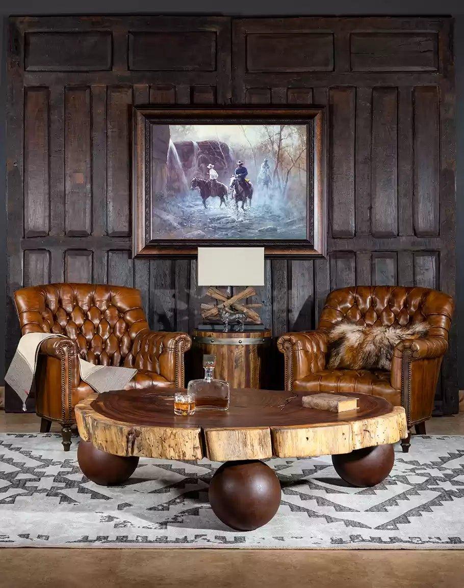 Tufted Leather Lounge Chair Luxury Leather Home Furnishings Your Western Decor