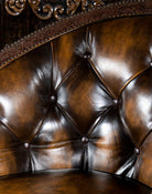 Tufted Leather Swivel Chair made in the USA - Your Western Decor