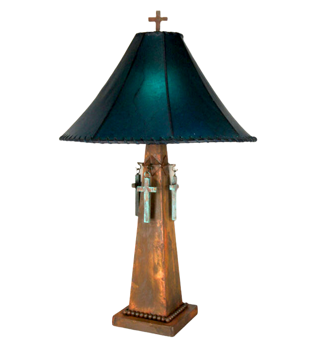 Turquoise Crossed Rustic Table Lamp - Your Western Decor