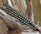 Turquoise Stone & Leather Bracelet handmade in Texas - Your Western Decor