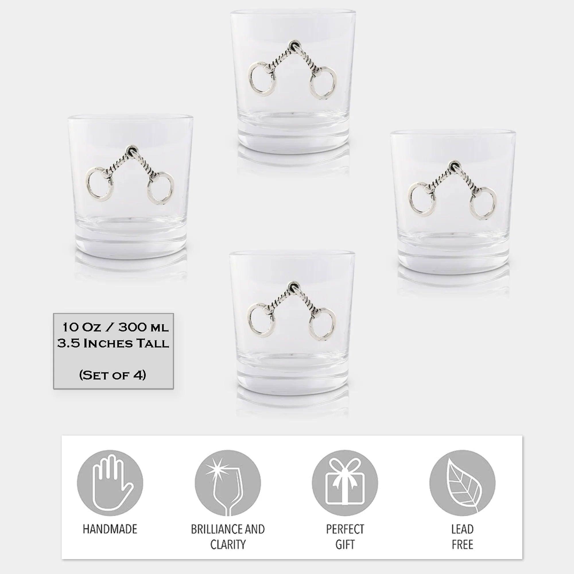 Twisted Snaffle Whiskey Glasses Gift Set - Your Western Decor