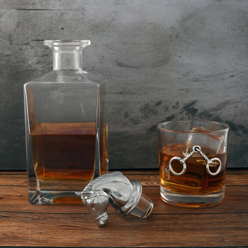 Twisted Snaffle Decanter & Glassware Gift - Your Western DecorSet