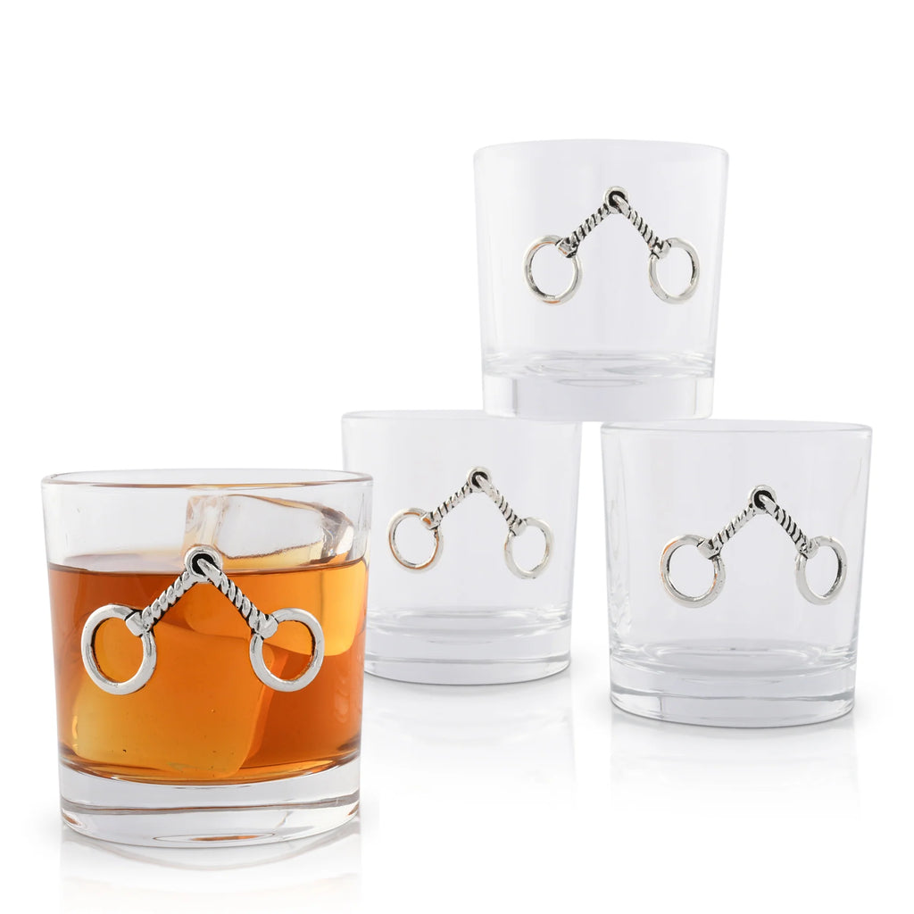 Twisted Snaffle Whiskey Glasses Gift Set - Your Western Decor