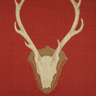 Uncle buck lodge upholstery fabric in red background