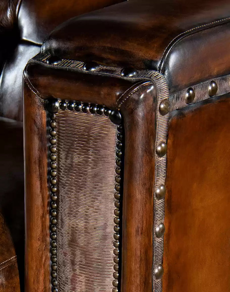 Urban Dark Leather Sofa 100% American Made - Your Western Decor