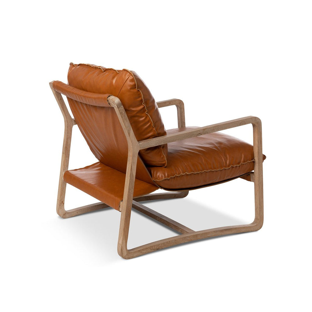 Vegan Leather Hampton Lounge Chair Side View - Your Western Decor
