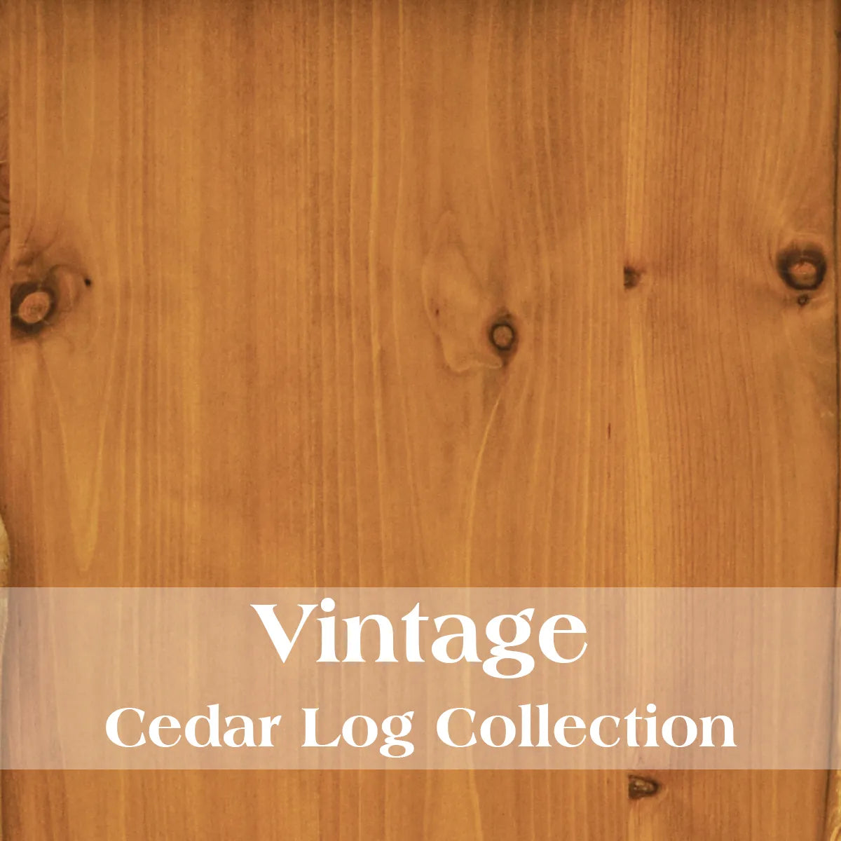 Vintage cedar log finish sample 