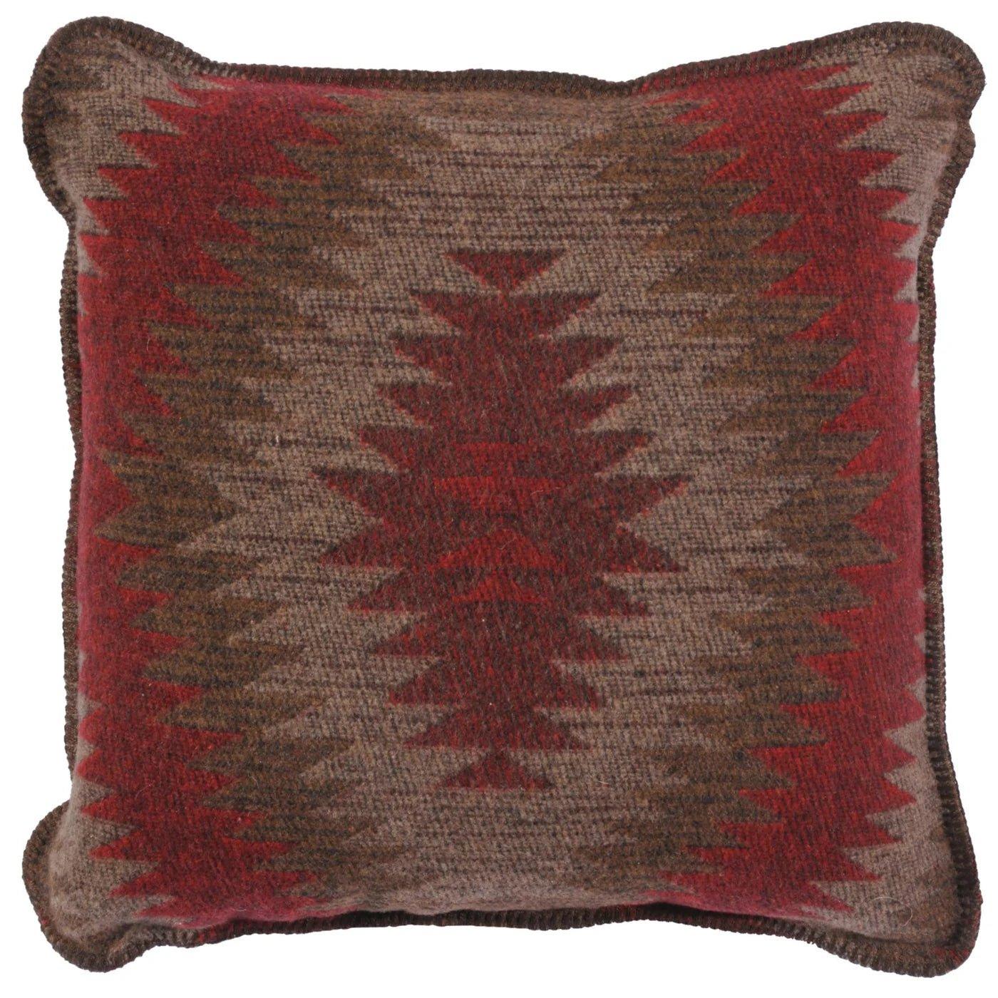 Wampum wool blend fabric pillow - Your Western Decor