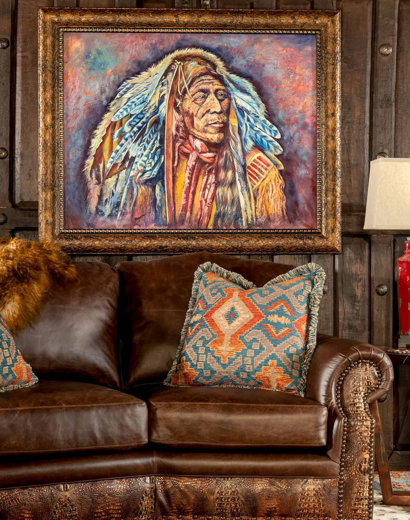 Native American Indian Framed Canvas Print - Your Western Decor