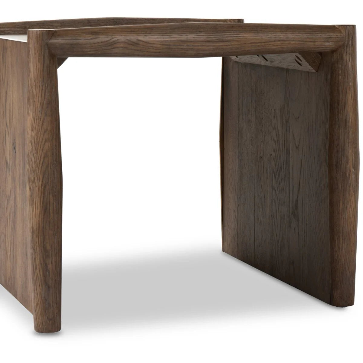 Rustic Weathered Oak End Table - Your Western Decor