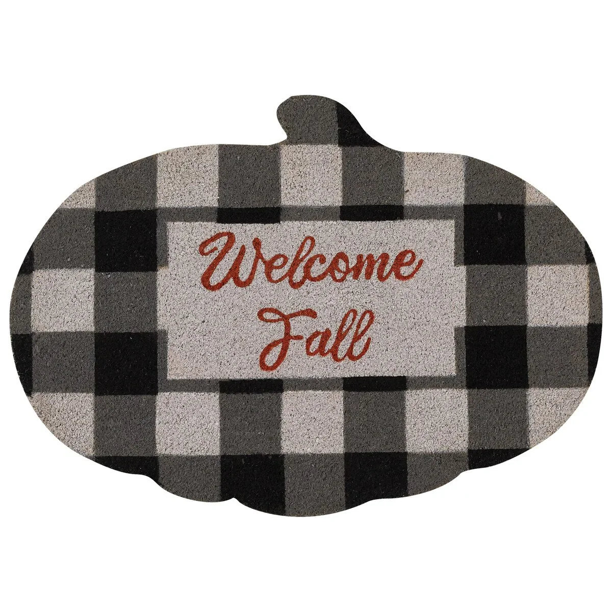Welcome fall black buffalo check doormat - Your Western Decor