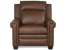 Luxury zero wall power leather recliner in top grain rich brown leather handcrafted in the USA - Your Western Decor