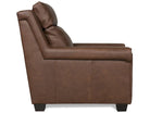 Luxury zero wall power leather recliner in top grain rich brown leather handcrafted in the USA - Your Western Decor