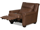 Luxury zero wall power leather recliner in top grain rich brown leather handcrafted in the USA - Your Western Decor