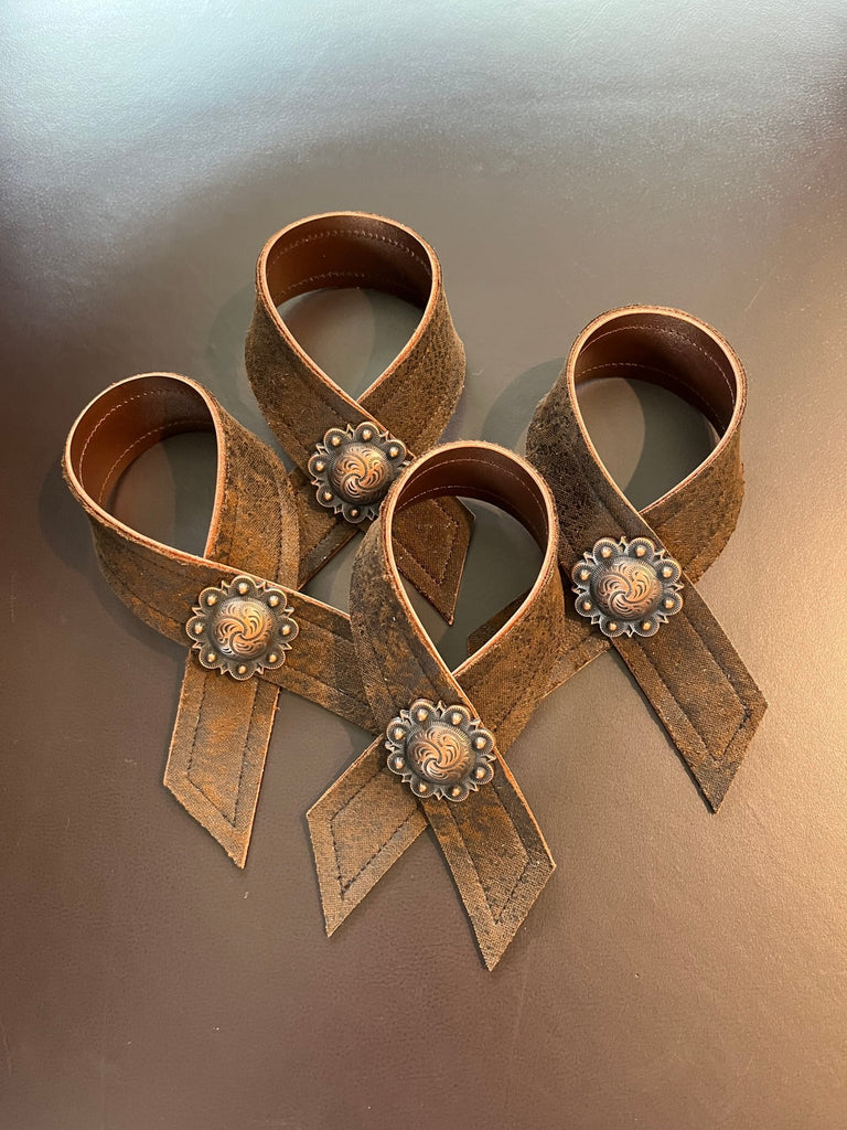 Handmade Reversible Western Leather Napkin Rings - Your Western Decor