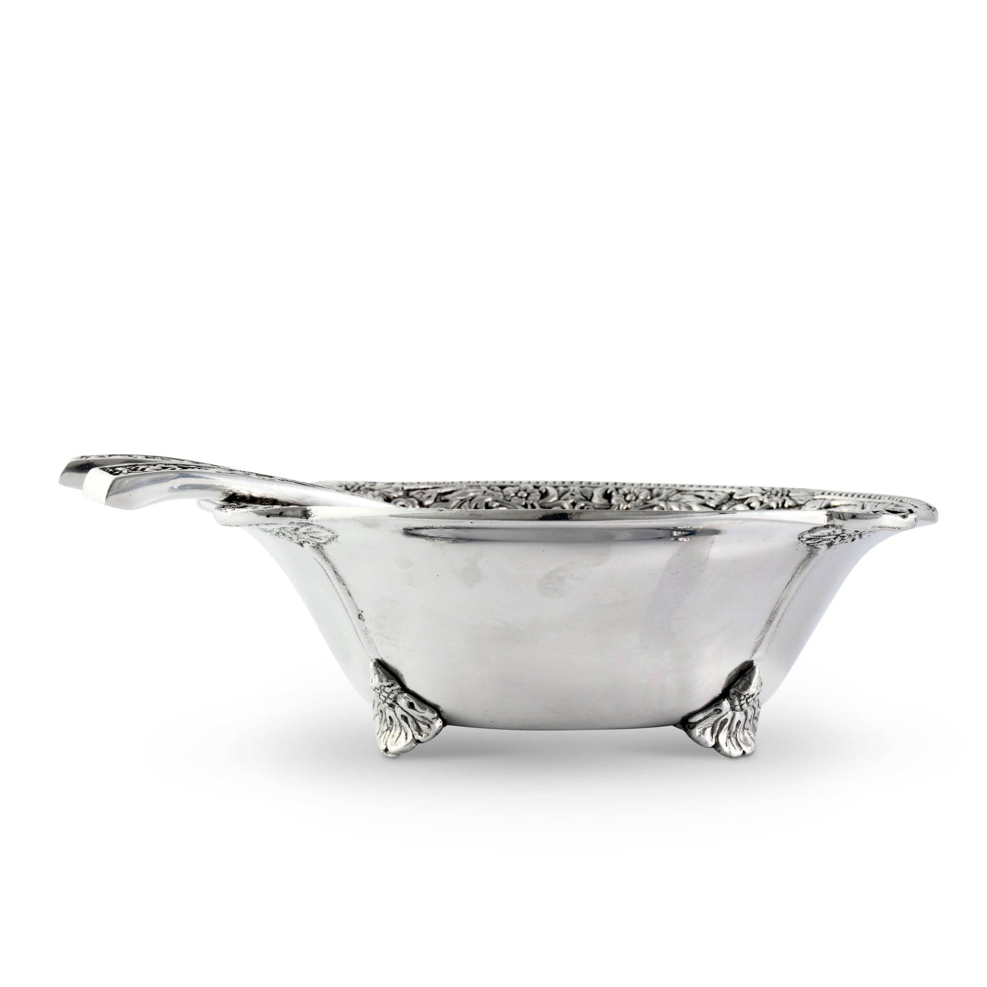 Concho engraved aluminum salad bowl with serving utensils - Your Western Decor