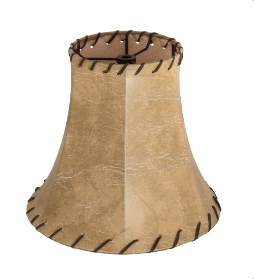 Distressed Faux Leather Lamp Shade 8" - Made in the USA - Your Western Decor