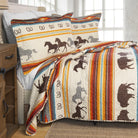 Colorful bison and horses quilt set - Your Western Decor