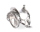 Detailed western saddle napkin ring made of pure pewter - Your Western Decor