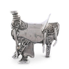 Detailed western saddle napkin ring made of pure pewter - Your Western Decor