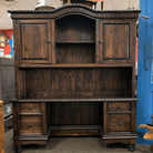Custom western style office credenza with hutch 