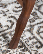 Distressed Leather Sling Chair Walnut Leg Detail - Your Western Decor