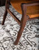 Distressed Leather Sling Chair Frame Detail - Your Western Decor