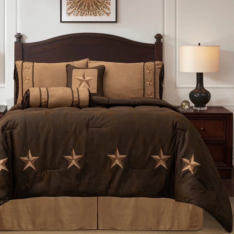 Western Star Suede Comforter Set - Your Western Decor