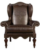 American made Western Stitch Leather Chair - Your Western Decor