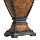 Resin tooled leather look western lamp base detail - Your Western Decor