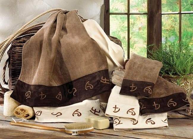 Brown embroidered ranch brands western bathroom towels. Your Western Decor