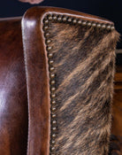 Brindle Cowhide & Leather Accent Chair - Your Western Decor