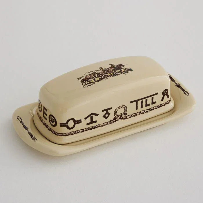 Westward Ho Rodeo Butter Dish made in the USA - Your Western Decor
