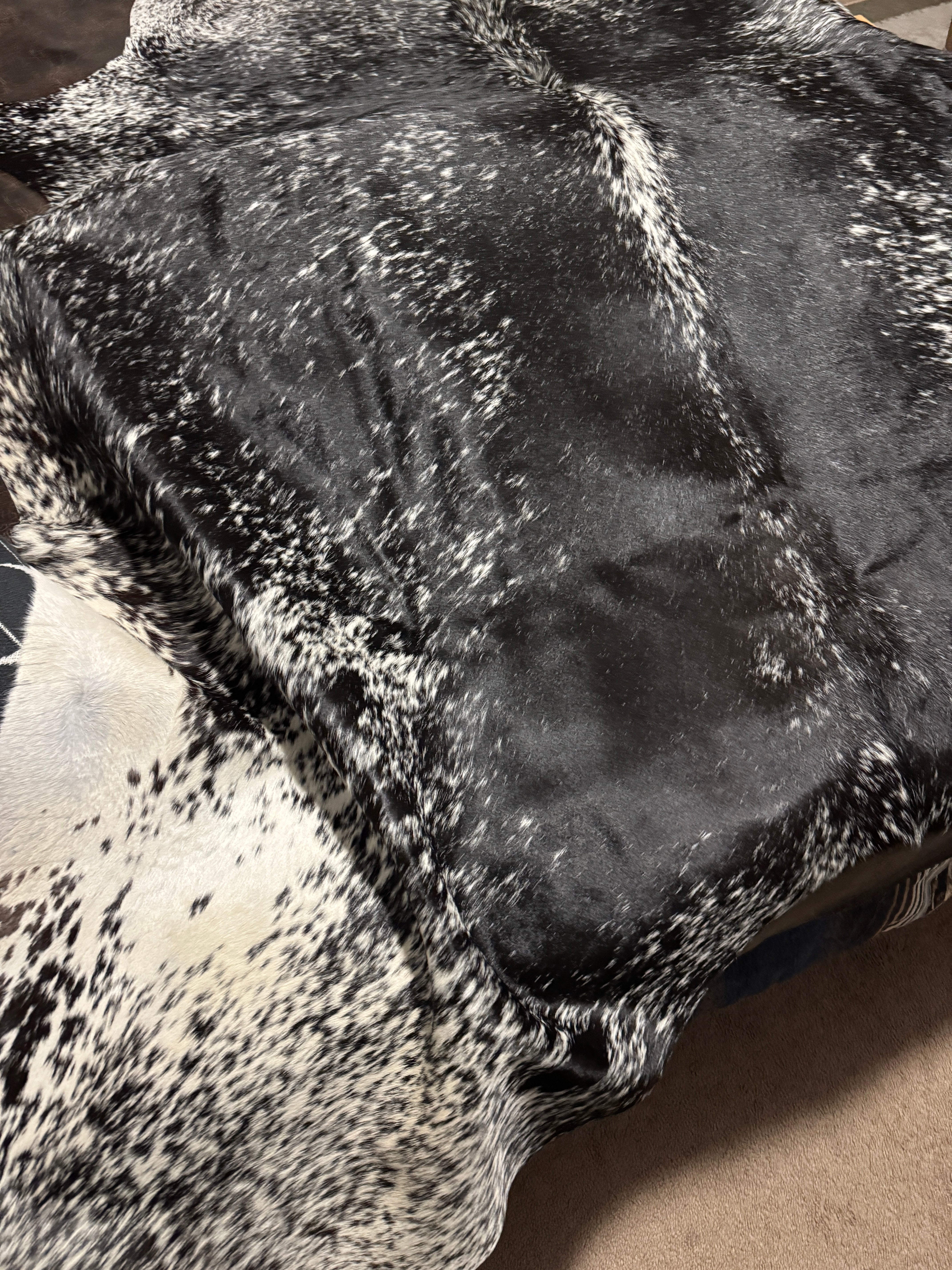 black peppered cowhide rug - Your Western Decor