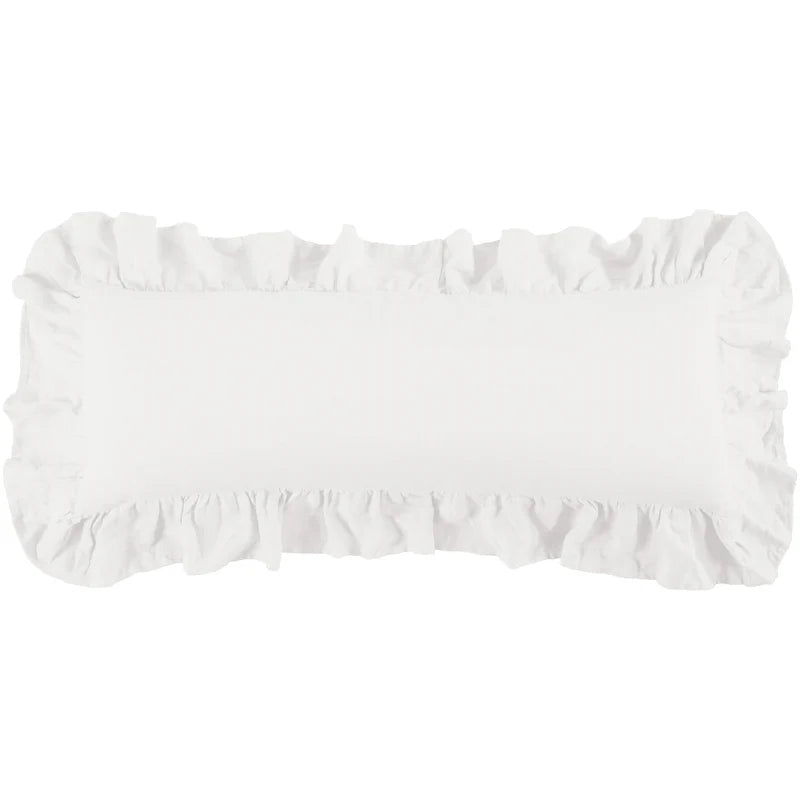 White Ruffled Body Pillow - Your Western Decor