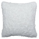 Yakety white faux fur pillow made in the USA