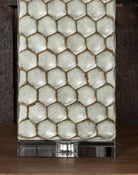 Honeycomb Table Lamp base with linen shade - Your Western Decor