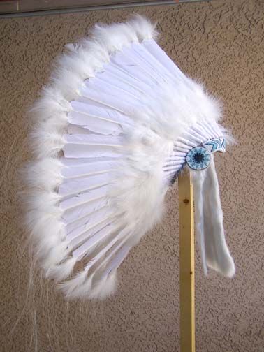 White Native American Wedding Bonnet - Your Western Decor