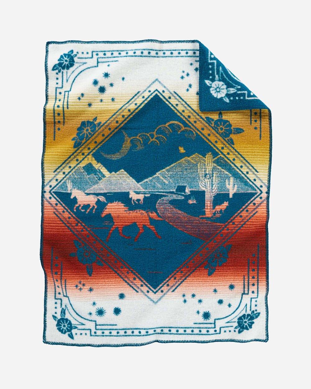 Wild Riders Kids Blanket with horses - made in Oregon - Your Western Decor