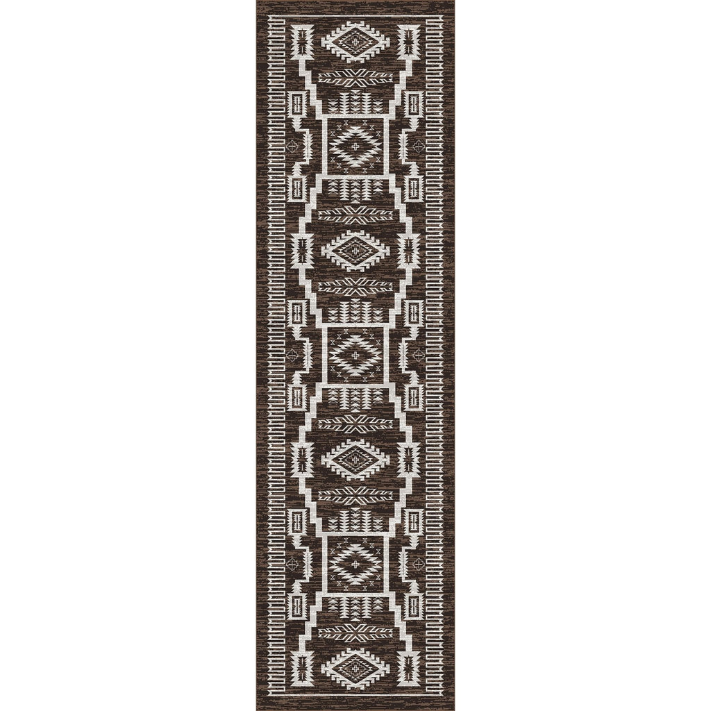 Wild Whiskey Floor Runner in Chocolate - Made in the USA - Your Western Decor