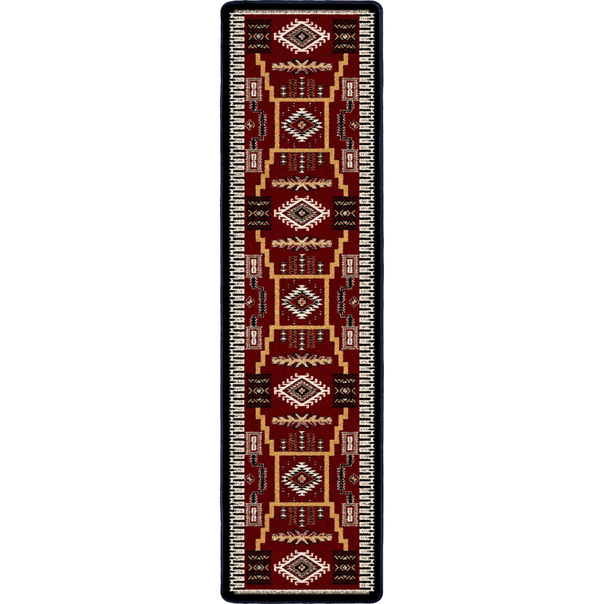 Wild Whiskey Floor Runner Garnet - Southwestern Floor Runners - Your Western Decor