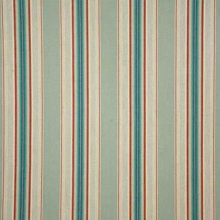 Willamette Valley Turquoise Stripe Fabric by Sunbrella - Your Western Decor