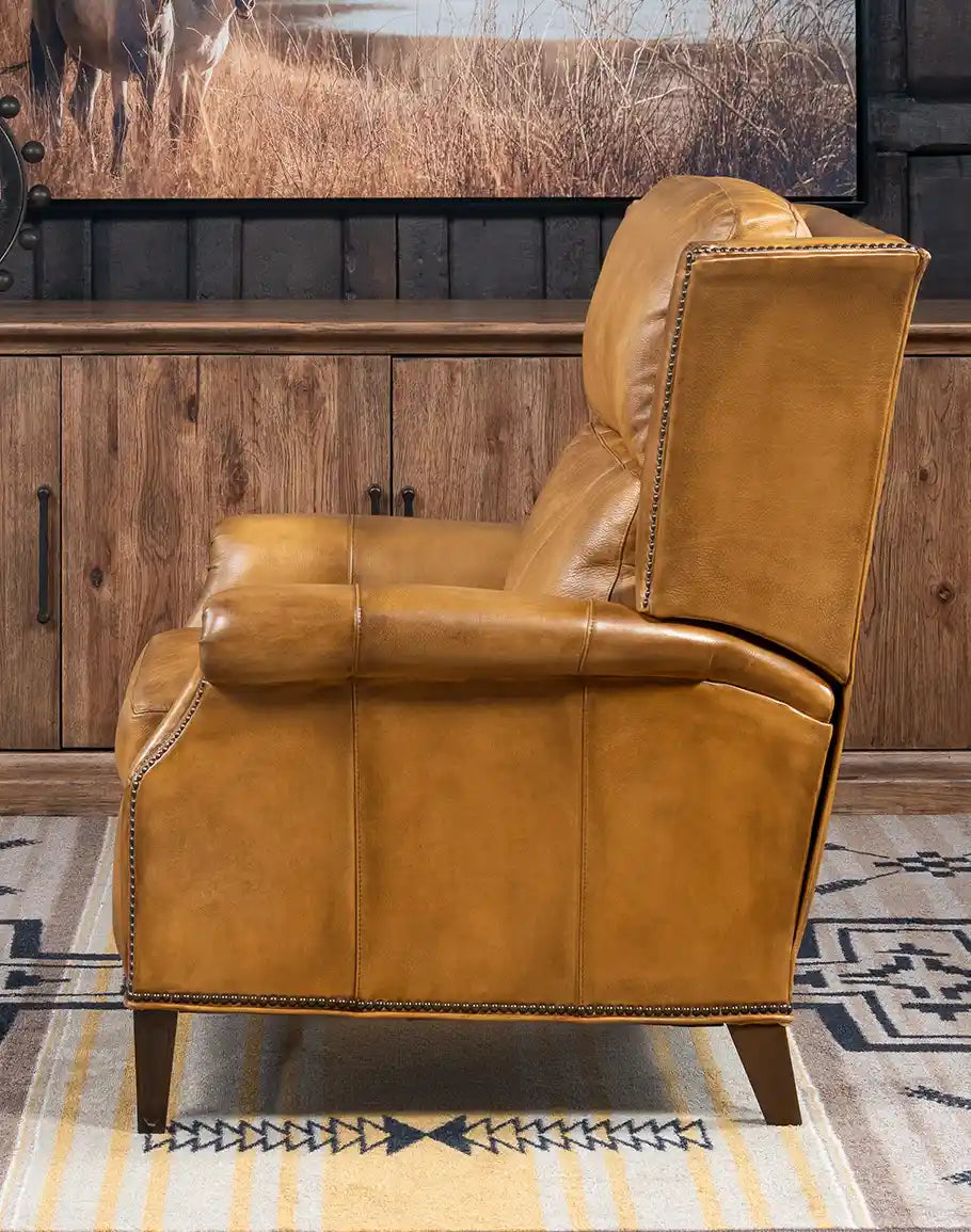 American made Wingback Leather Recliner - Your Western Decor